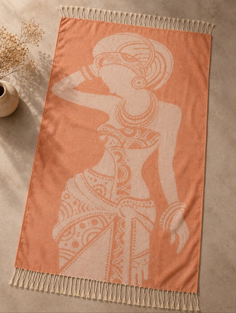 NWT Reversible Apricot Turkish Towel Peshtamal | Beach, Bath, Boho Chic